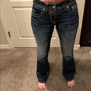 Size 28 Miss Me Boot Cut Jeans- Worn Twice